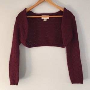 AEO Burgundy Sweater Shrug